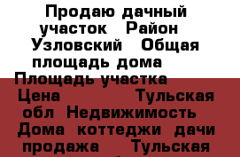 Продаю дачный участок › Район ­ Узловский › Общая площадь дома ­ 6 › Площадь участка ­ 560 › Цена ­ 50 000 - Тульская обл. Недвижимость » Дома, коттеджи, дачи продажа   . Тульская обл.